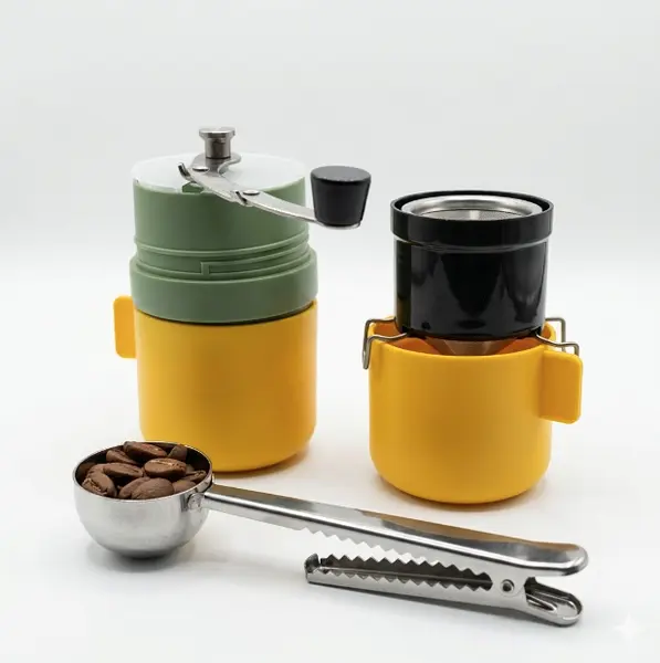 Kit Viajero: Molino Manual Portatil Para Café Todo En Uno