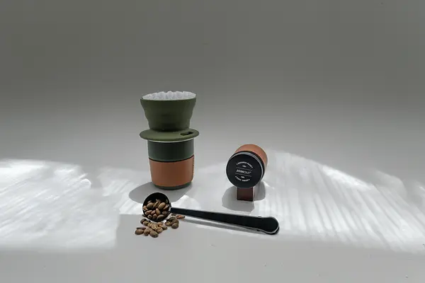Kit Viajero De Café + Cuchara De Acero